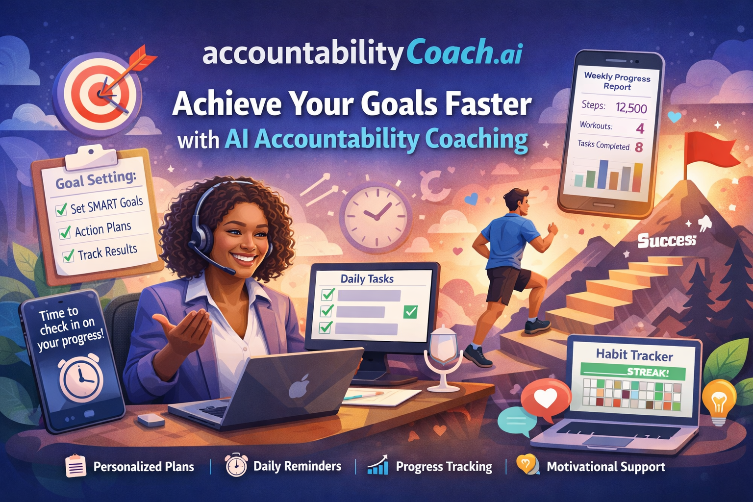 Accountability Coach AI - Achieve your goals with AI coaching